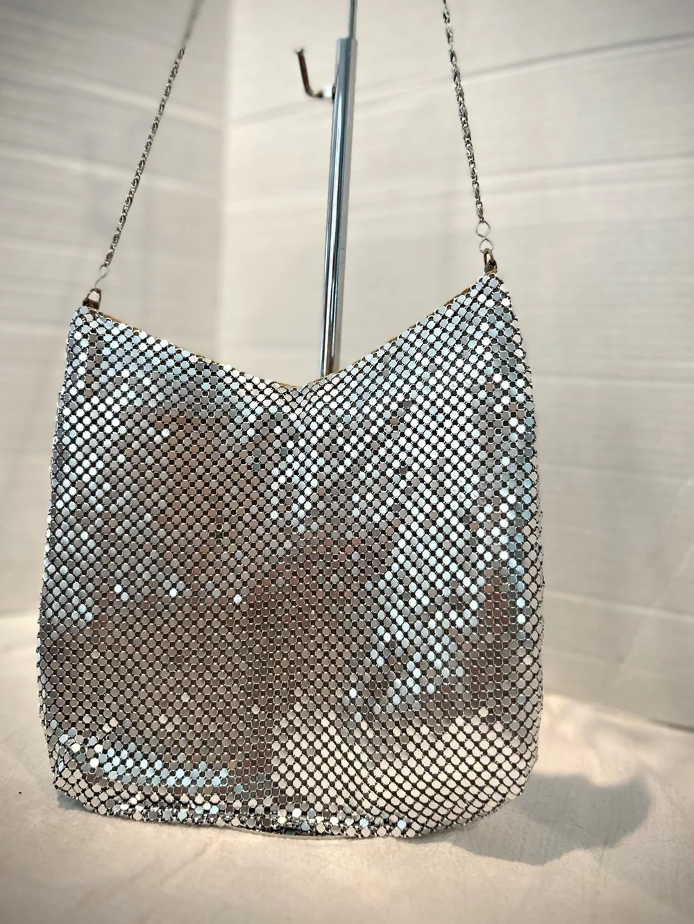 Sparkling Silver Evening Handbag Purse Prom, Holidays, Wedding Guest, Club Wear
